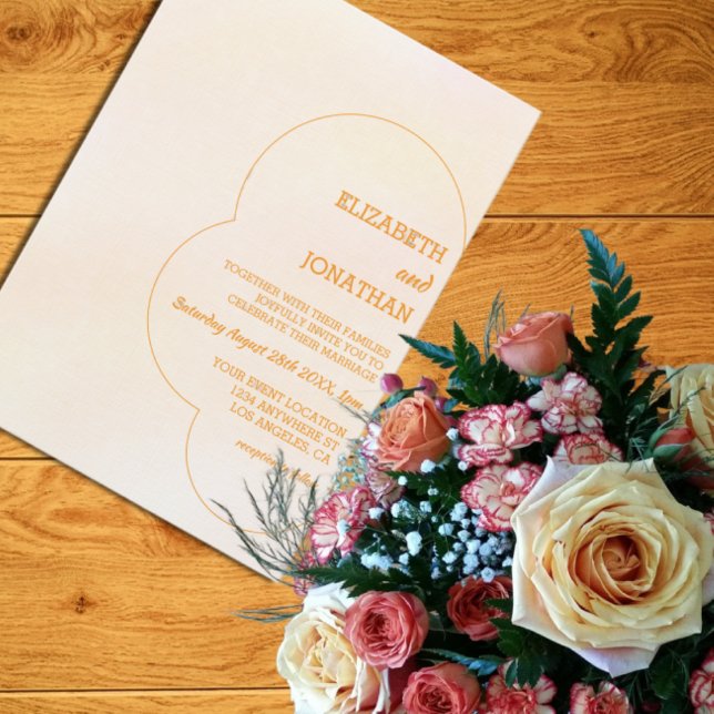 Invitation Orange Sunset Wedding (Créateur téléchargé)
