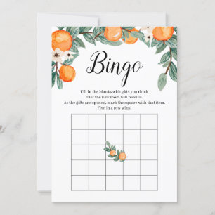 Invitation Oranges Baby shower jumeau Jeu de Bingo