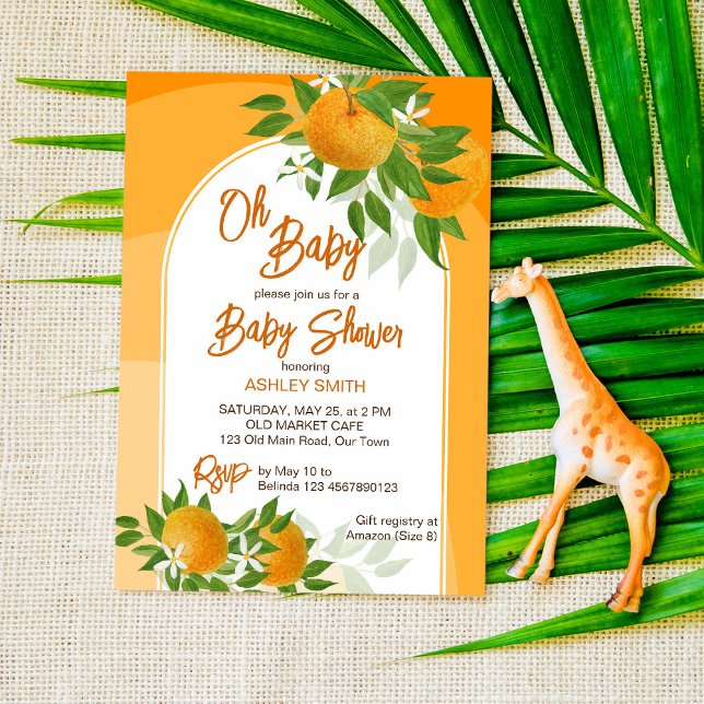 Invitation Oranges de Citrus été oh baby shower (Créateur téléchargé)