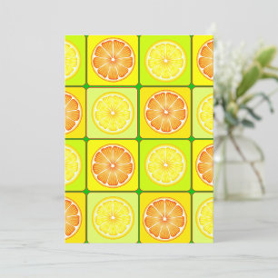 Invitation Oranges et citrons de l'art Pop Fruit Citrique