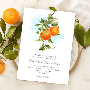 Invitation Oranges Garden Boho Mariage