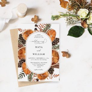 Invitation Oranges Rustique Mariage de vacances