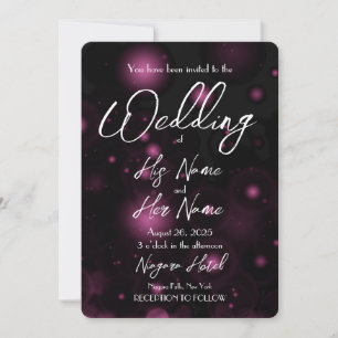 Invitation Orbes roses profondes - Créez votre propre Mariage