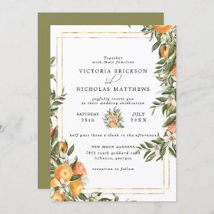 Invitation Orchard de Citrus Boho Botanical Mariage
