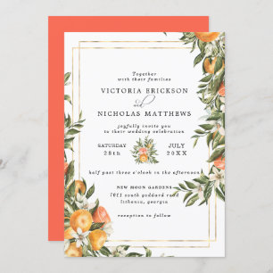 Invitation Orchard de Citrus Boho Botanical Mariage
