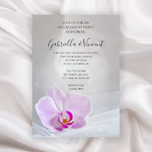 Invitation Orchid rose et le Voile nuptiale