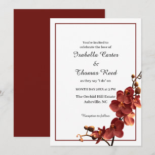 Invitation Orchidée d'automne Romance Mariage de automne Invi