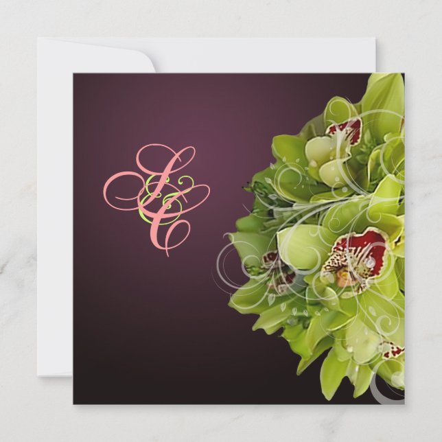 Invitation Orchidée de Pix-Dezines + Flourissement ornemental (Devant)