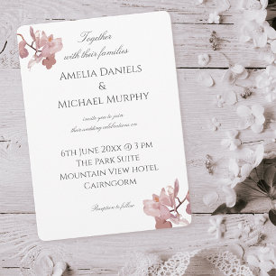 Invitation Orchidée rose