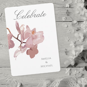 Invitation Orchidée Rose Pâle