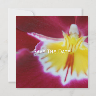 Invitation Orchidée rouge et jaune