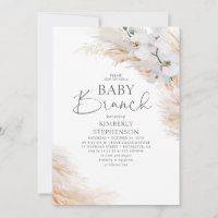 Orchidées Blanches Pampas Baby shower de Brunch Gr