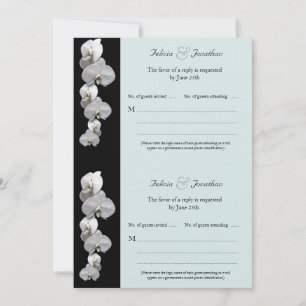 Invitation Orchidées blanches RSVP