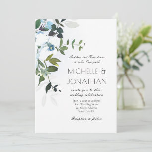 Invitation Orchidées blanches Verdure Floral Mariage chrétien
