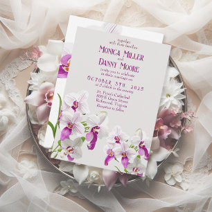 Invitation Orchidées délicates Mariage de jour