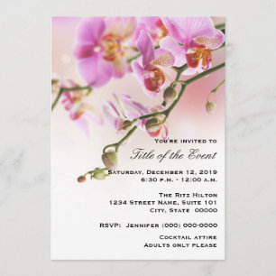 Invitation Orchidées Roses Romantiques Votre Événement Invita