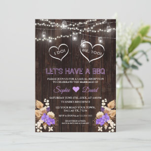 Invitation Orchidées violettes Herbe des Pampas Lunaria Grang