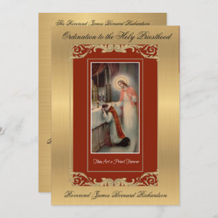 Invitation Ordination catholique à la Sainte Prêtr