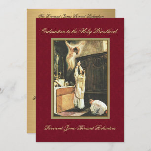 Invitation Ordination catholique à la Sainte Prêtr
