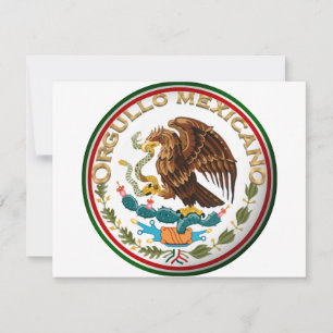 Invitation Orgullo Mexicano (aigle du drapeau mexicain)