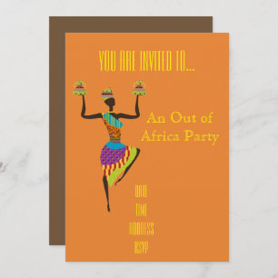 Invitation Orienté africain hors de la partie de l'Afrique