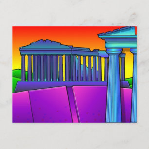 Invitation orientée colorée de partie antique