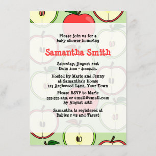 Invitation orientée de baby shower d'Apple