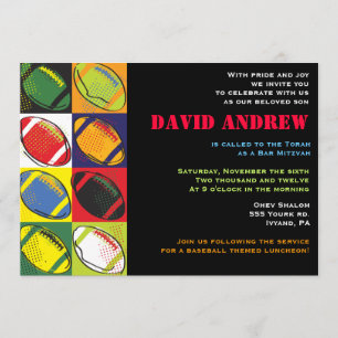 Invitation orientée de bat mitzvah de barre du