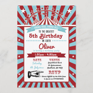 Invitation orientée de fête d'anniversaire de