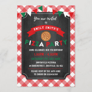 Invitation orientée de fête d'anniversaire de