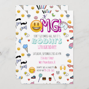 Invitation orientée de partie d'Emoji