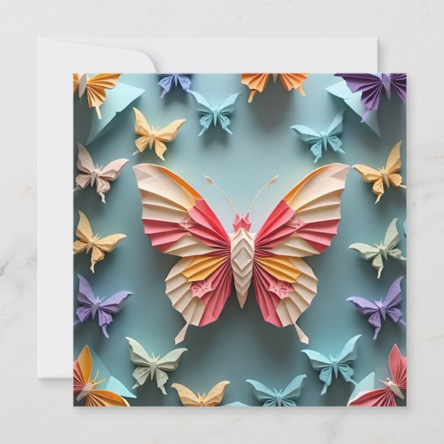 Invitation Origami papillon (Devant)