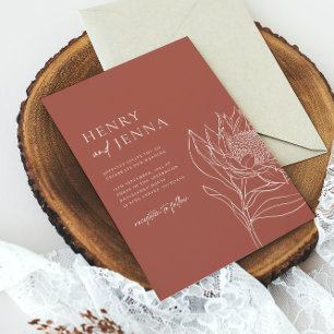 Invitation Originaire d'Australie Waratah Protea