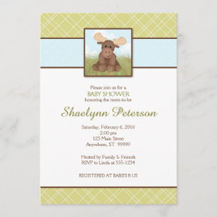 Invitation originale du Baby shower d'orignal