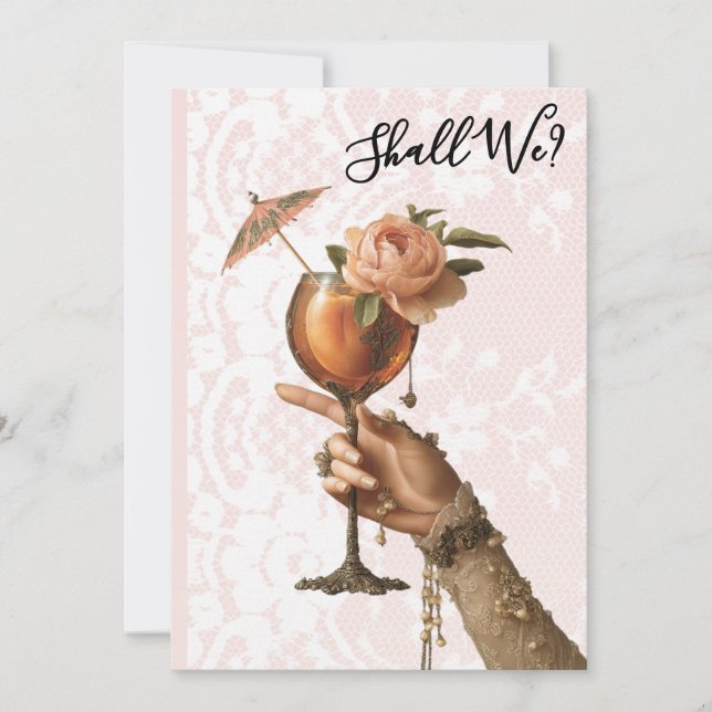 Invitation *~* Ornate A101 Cocktail 3 PHOTO  EVEILLES DE FEMM (Devant)