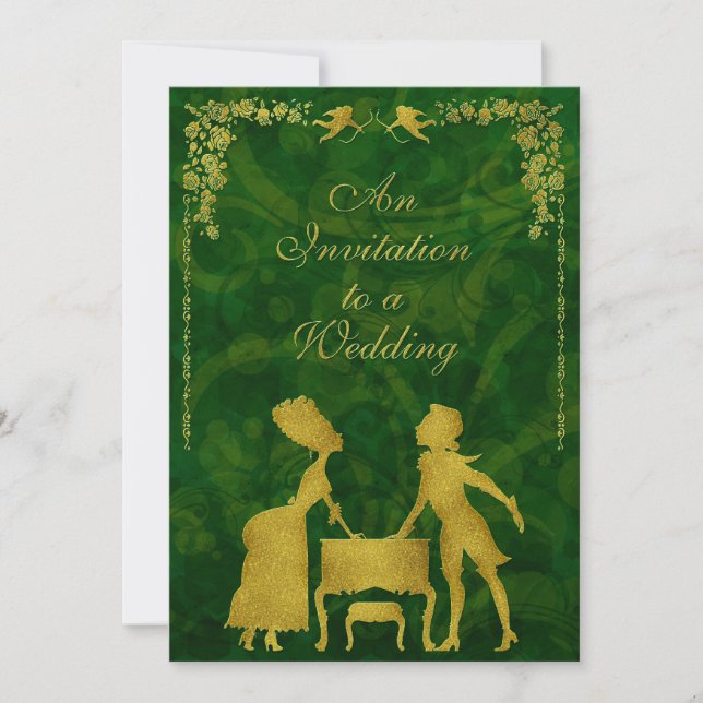 Invitation Ornate Elaborer Victorian Ball Masquerade Mariage (Devant)