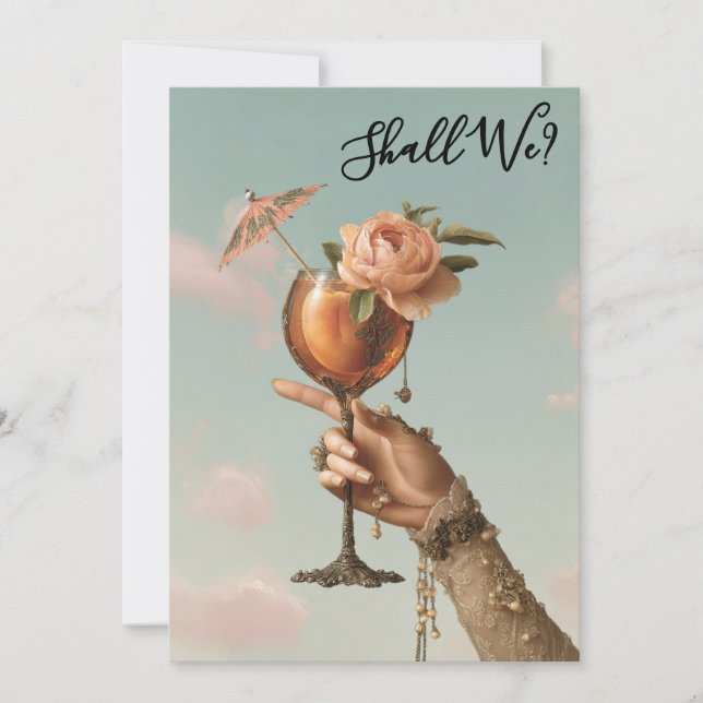 Invitation *~* Orné 3 A101 Cocktail PHOTO  EVJF (Devant)