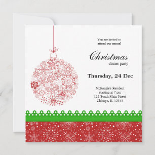 Invitation Ornement de Noël