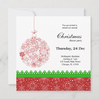 Invitation Ornement de Noël