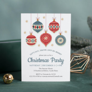 Invitation Ornement de Noël chic