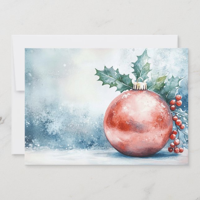 Invitation Ornement de Noël Festif (Devant)