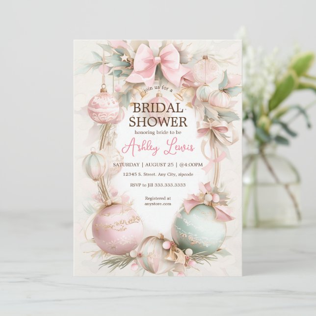 Invitation Ornement de Noël ornement de luxe (Debout devant)