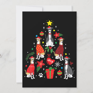 Invitation Ornement de Noël pour arbre de maman chien Lévrier