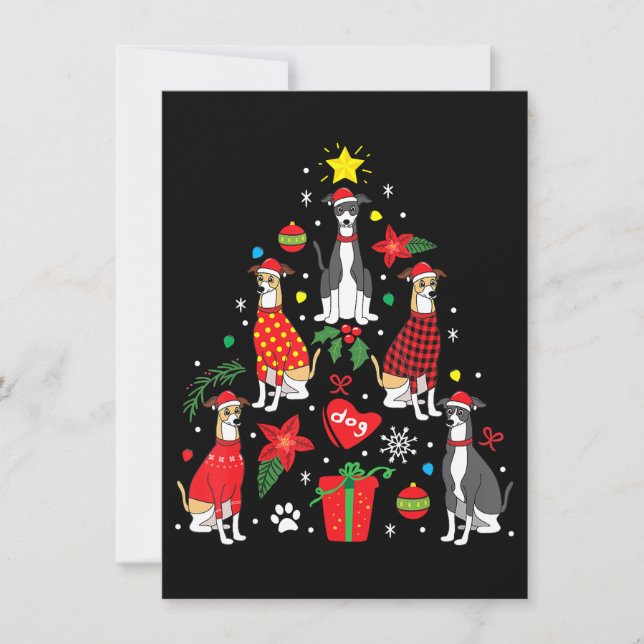 Invitation Ornement de Noël pour arbre de maman de lévrier it (Devant)