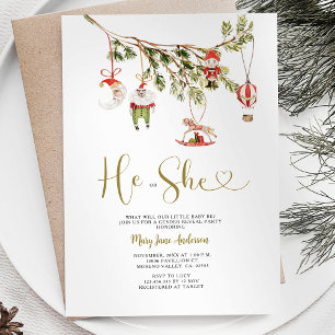 Invitation Ornement de Noël Révélation de genre