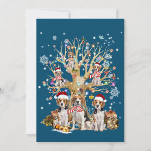 Invitation Ornement de sapin de Noël Beagle pour amateur de c