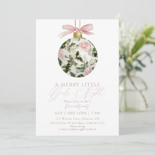 Invitation Ornement Floral Friendsmas pour Soirée entre Fille