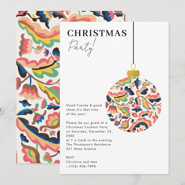 Invitation Ornement Prépa Fête de Noël Noël (Devant / Derrière)