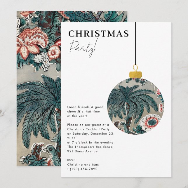 Invitation Ornement Prépa Fête de Noël Noël (Devant / Derrière)