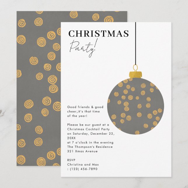 Invitation Ornement Prépa Fête de Noël Noël (Devant / Derrière)